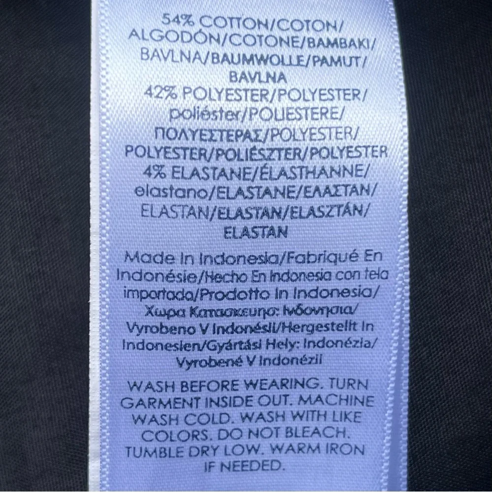 Chaps Classic Straight Leg Chino Pants Women 6 Navy Blue‎ Cotton Blend 32x29